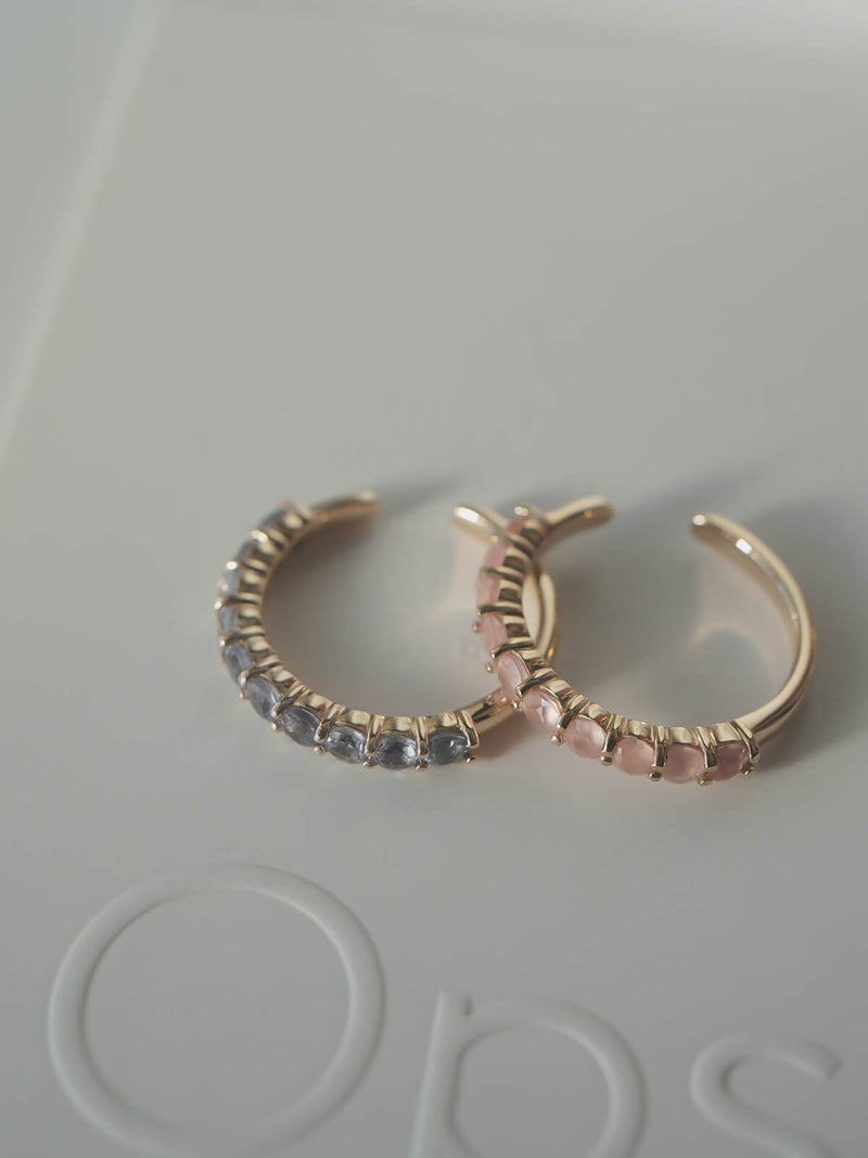 イヤーカフ シンプル レディース イヤカフ K10 天然石 【flone フローネ】 10K 10金 ゴールド イヤリング 金属アレルギー対応 片耳用 フォーマル おしゃれ 卒業式 卒園式 入学式 アクセサリー イヤリング タンザナイト ピンクロードクロサイト