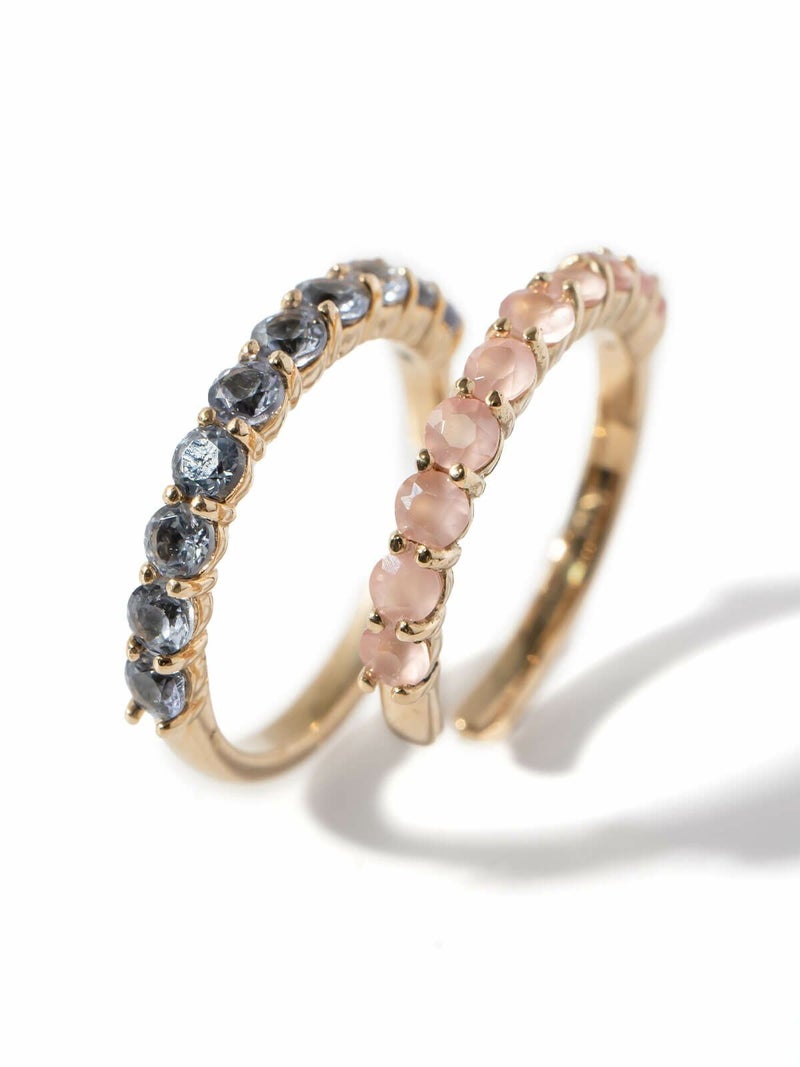 イヤーカフ シンプル レディース イヤカフ K10 天然石 【flone フローネ】 10K 10金 ゴールド イヤリング 金属アレルギー対応 片耳用 フォーマル おしゃれ 卒業式 卒園式 入学式 アクセサリー イヤリング タンザナイト ピンクロードクロサイト