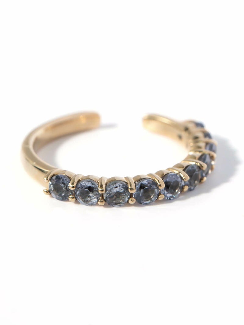 イヤーカフ シンプル レディース イヤカフ K10 天然石 【flone フローネ】 10K 10金 ゴールド イヤリング 金属アレルギー対応 片耳用 フォーマル おしゃれ 卒業式 卒園式 入学式 アクセサリー イヤリング タンザナイト ピンクロードクロサイト