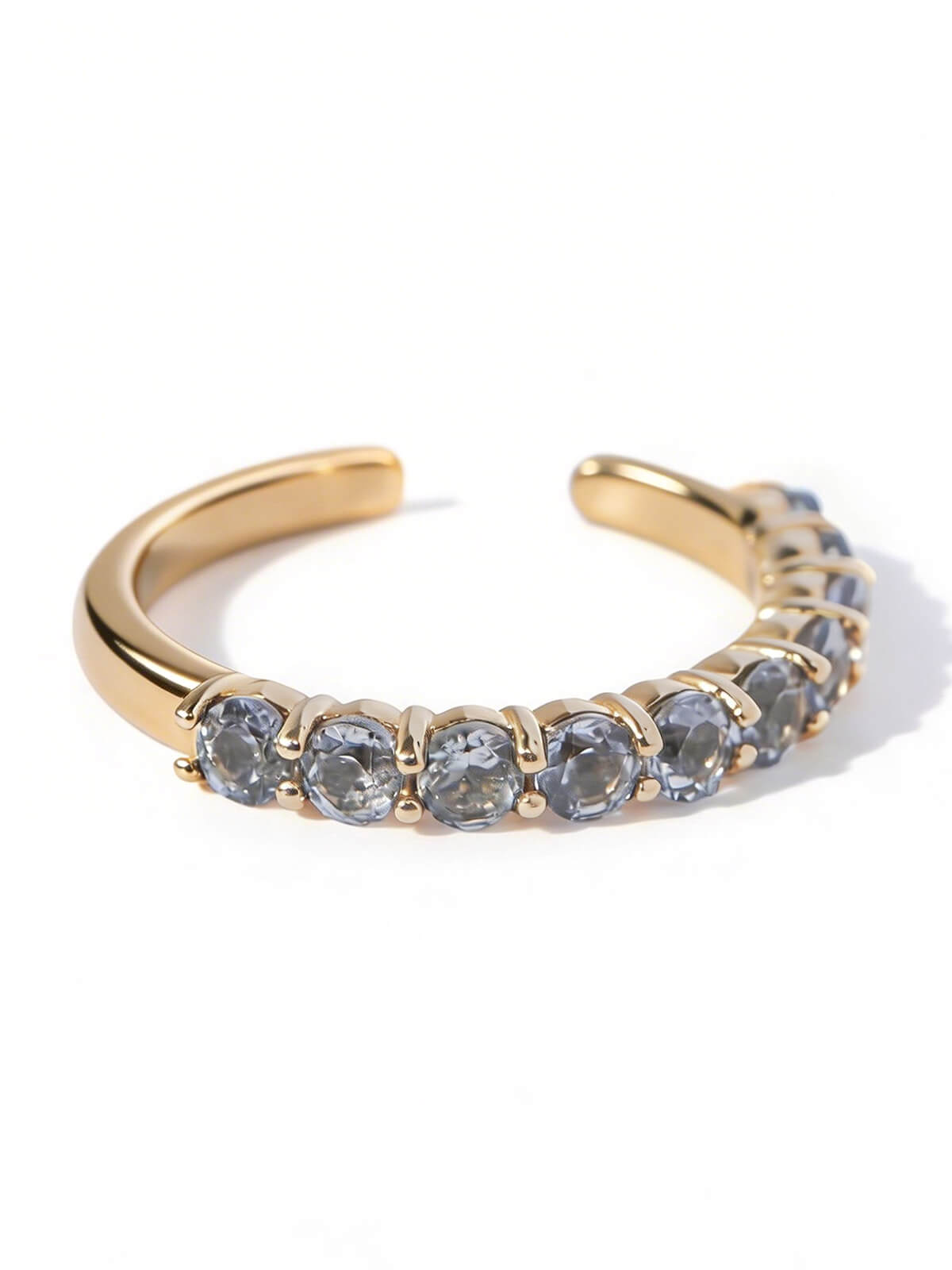 イヤーカフ シンプル レディース イヤカフ K10 天然石 【flone フローネ】 10K 10金 ゴールド イヤリング 金属アレルギー対応 片耳用 フォーマル おしゃれ 卒業式 卒園式 入学式 アクセサリー イヤリング タンザナイト ピンクロードクロサイト