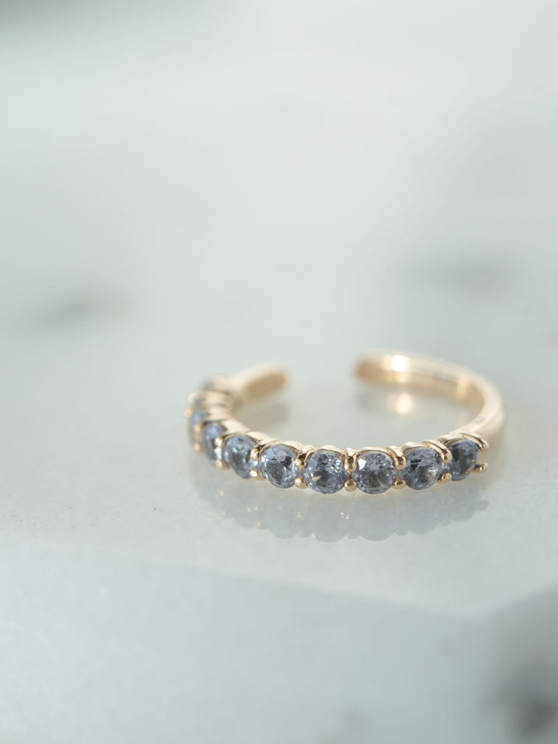 イヤーカフ シンプル レディース イヤカフ K10 天然石 【flone フローネ】 10K 10金 ゴールド イヤリング 金属アレルギー対応 片耳用 フォーマル おしゃれ 卒業式 卒園式 入学式 アクセサリー イヤリング タンザナイト ピンクロードクロサイト