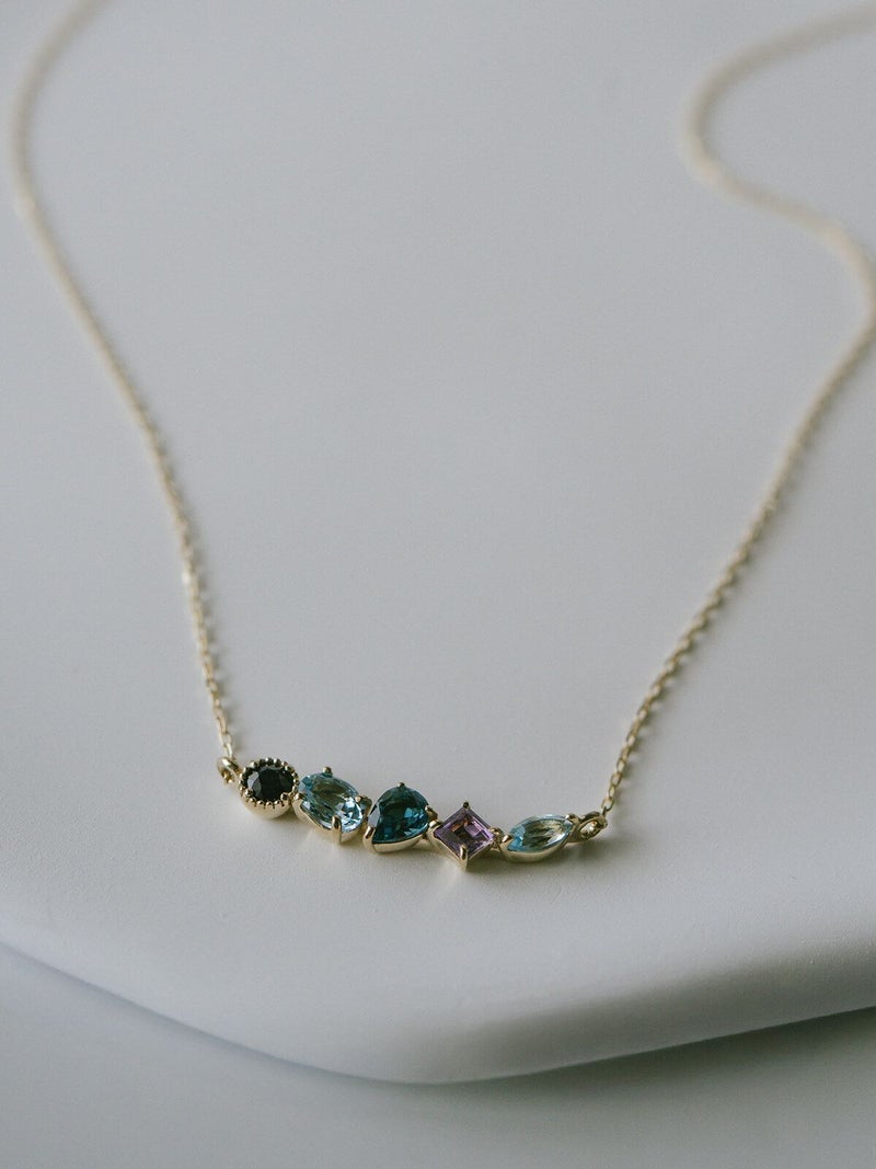 ネックレス 天然石 k10 イエローゴールド チェーン レディース 【elma エルマ】 ネックレス サファイヤ アメジスト トパーズ ペンダント 10K 10金 金属アレルギー 対応 ゴールド おしゃれ シンプル 誕生石 ネックレス パワーストーン お守り 受注生産