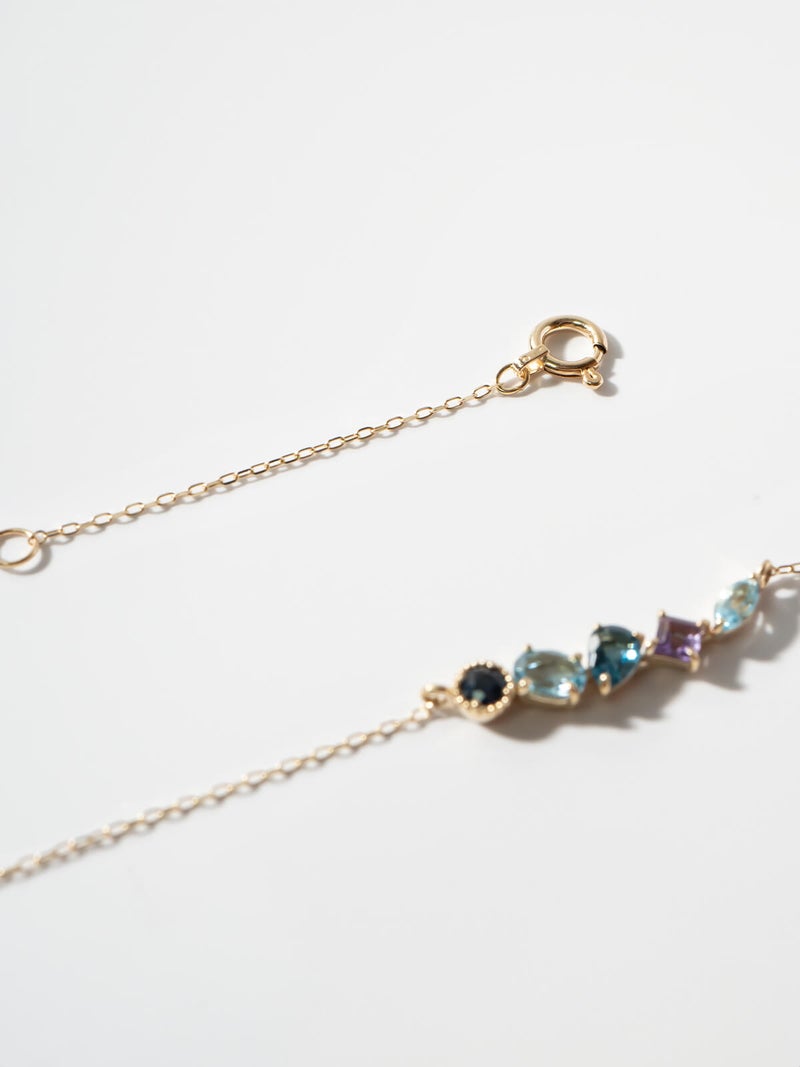 ネックレス 天然石 k10 イエローゴールド チェーン レディース 【elma エルマ】 ネックレス サファイヤ アメジスト トパーズ ペンダント 10K 10金 金属アレルギー 対応 ゴールド おしゃれ シンプル 誕生石 ネックレス パワーストーン お守り 受注生産