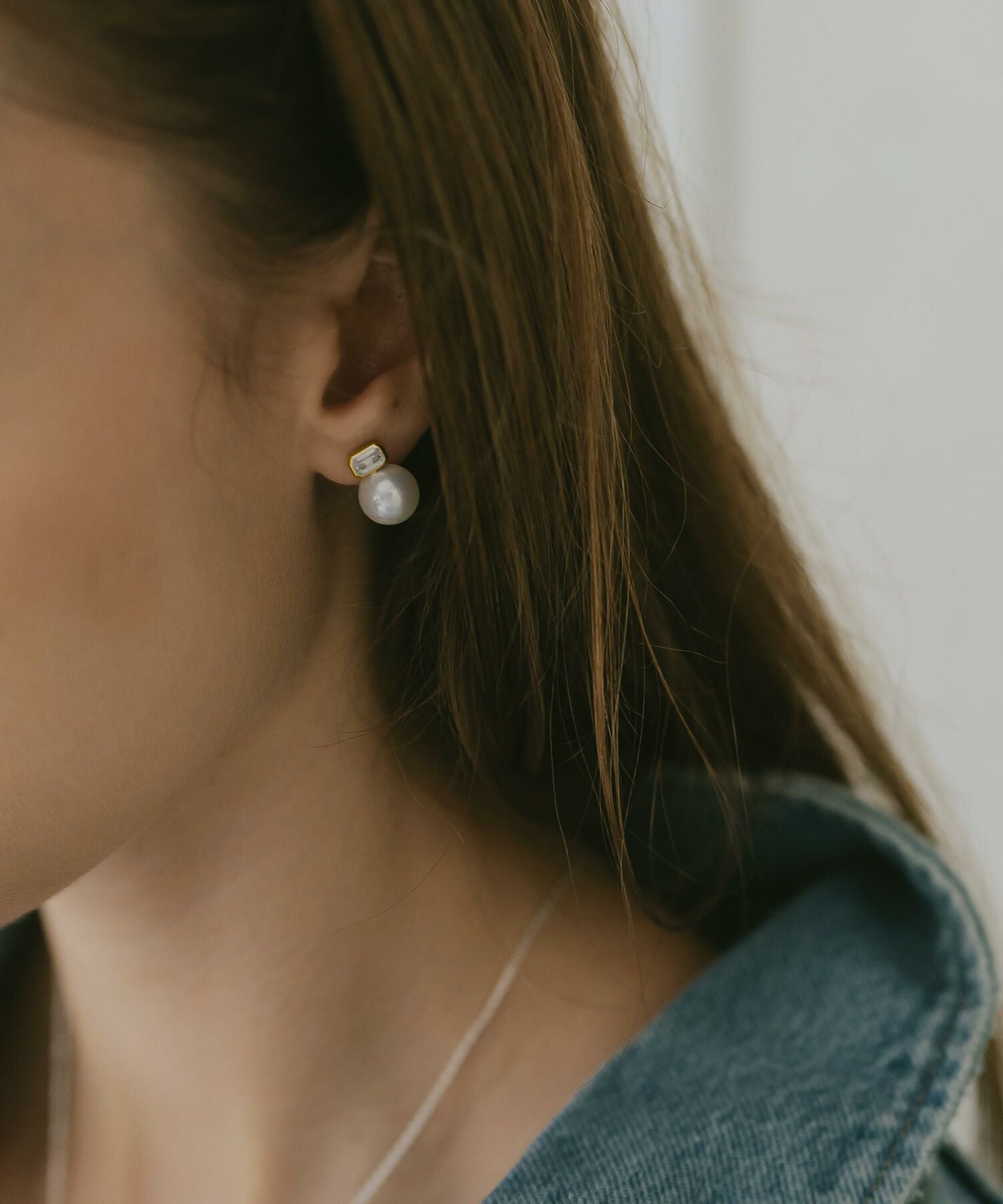 パール ピアス 一粒 10mm シルバー925 金属アレルギー対応 【cadrea