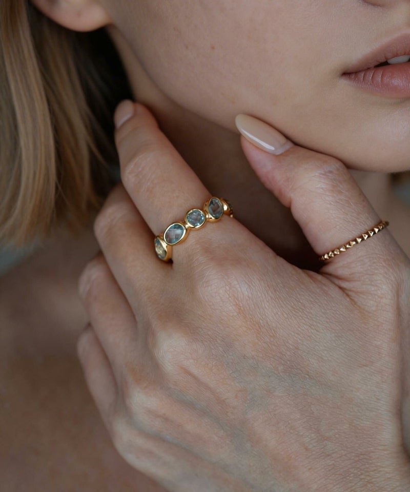 天然石 リング 指輪 フルエタニティリング 大ぶり