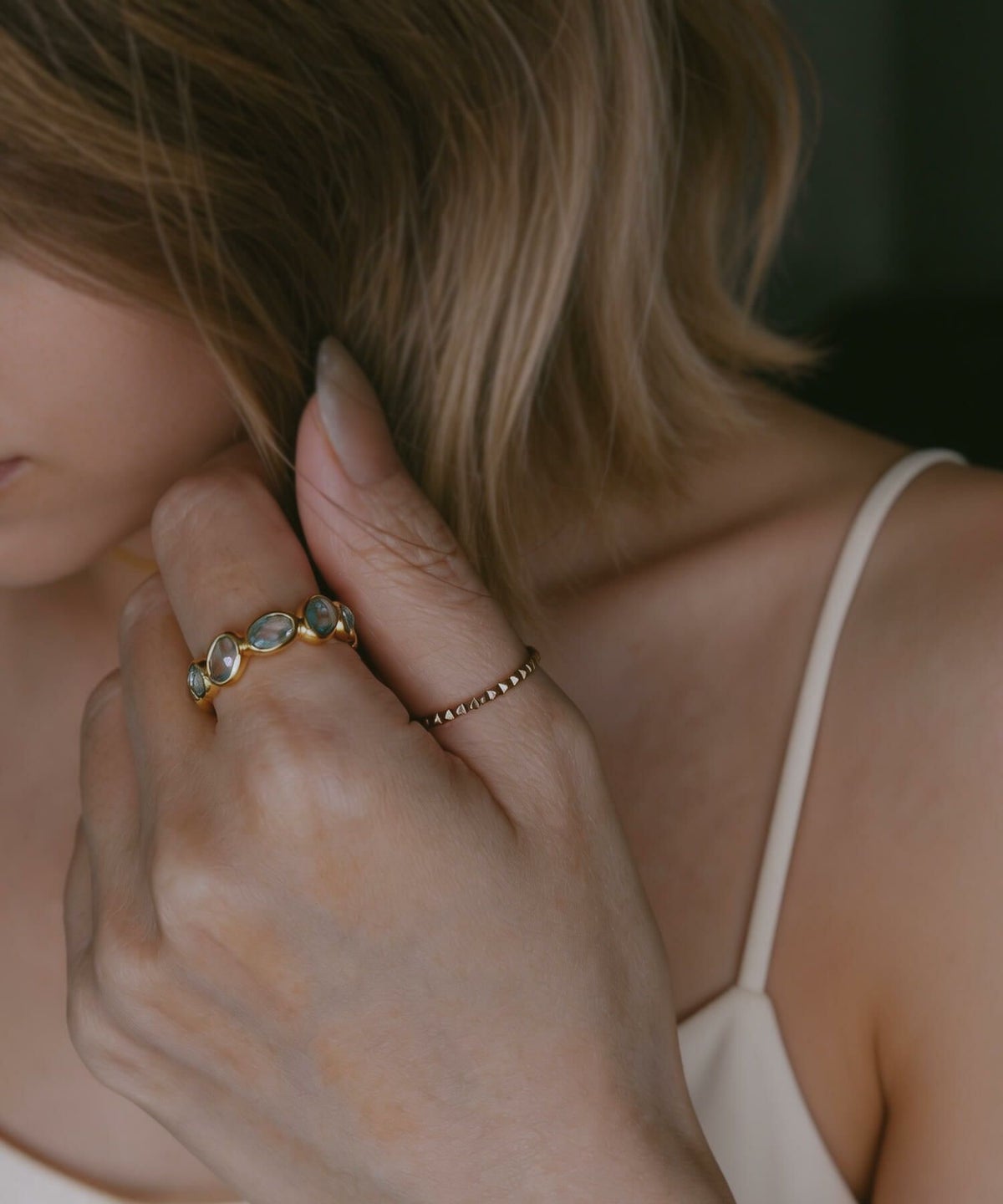 天然石 リング 指輪 フルエタニティリング 大ぶり