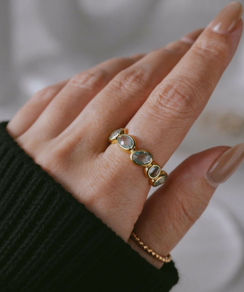 天然石 リング 指輪 フルエタニティリング 大ぶり