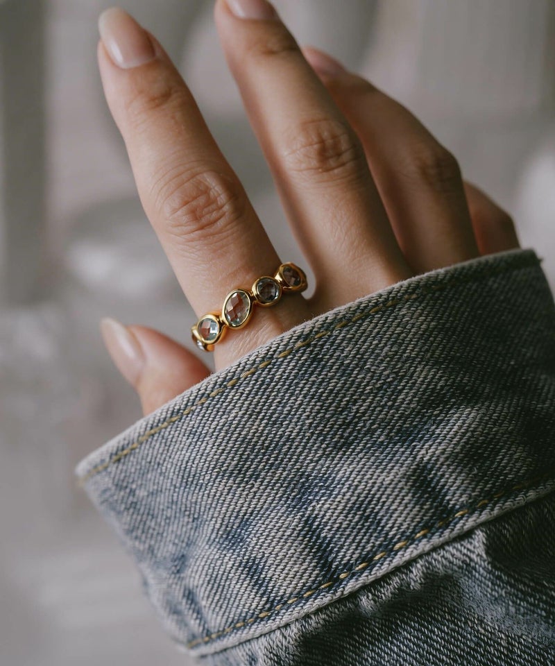 天然石 リング 指輪 フルエタニティリング 大ぶり