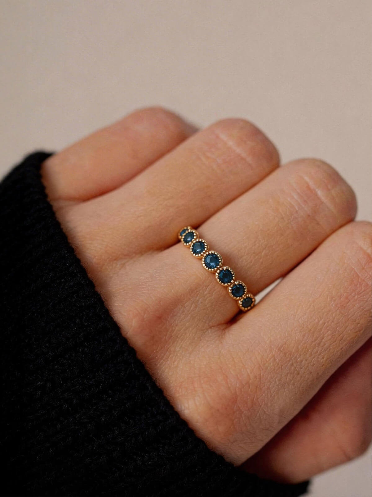 リング K10 カラーストーン 地金 極細 指輪 【palve-azur パルヴェ