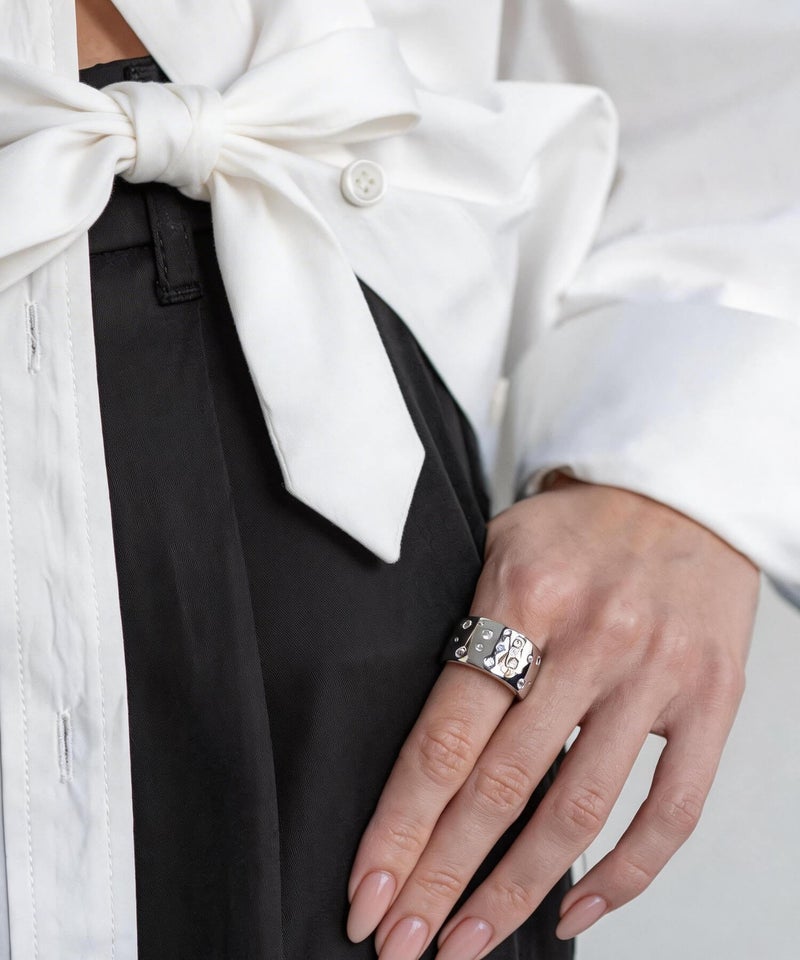 シルバー925 ワイド リング 大ぶり シンプル