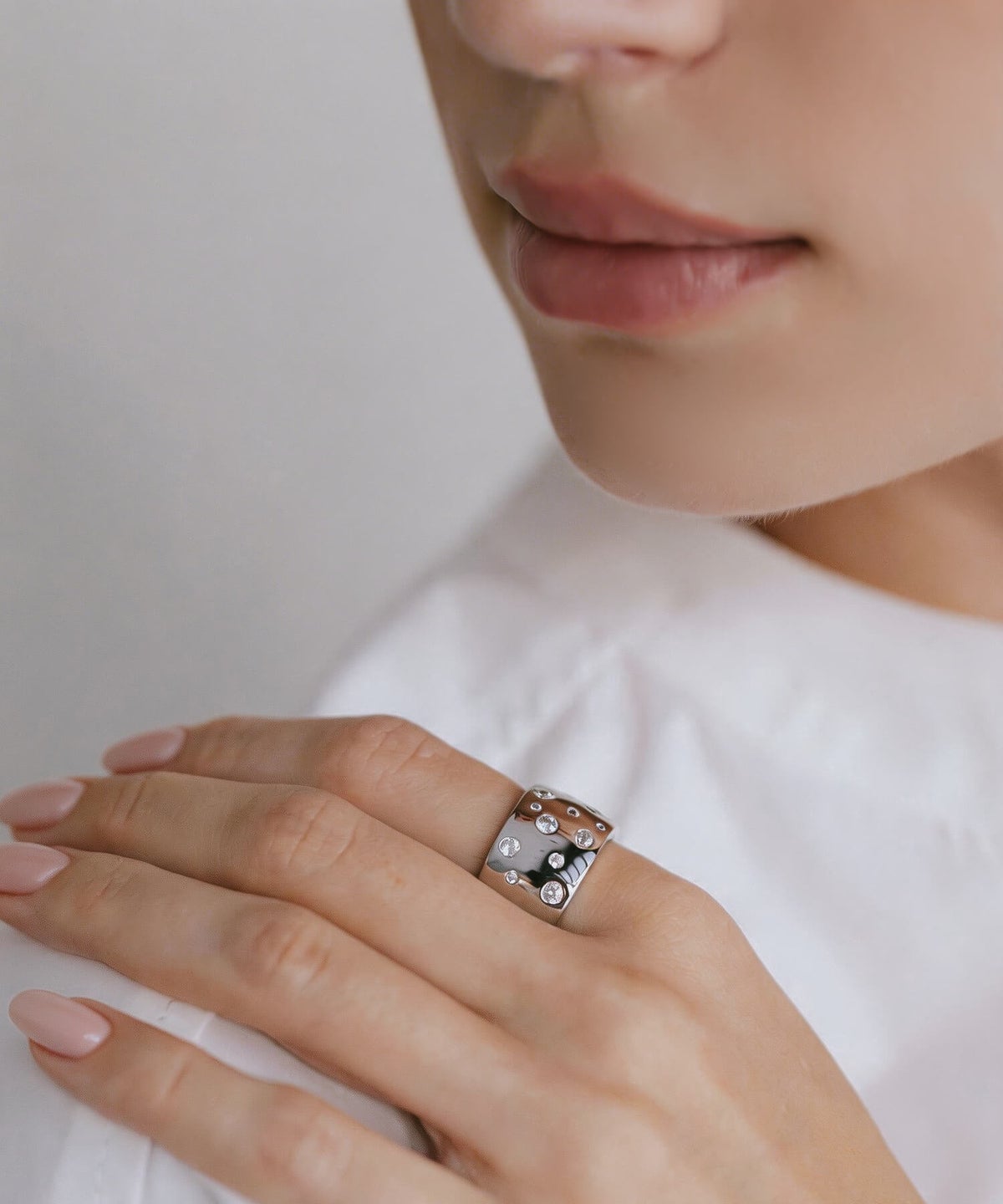 シルバー925 ワイド リング 大ぶり シンプル