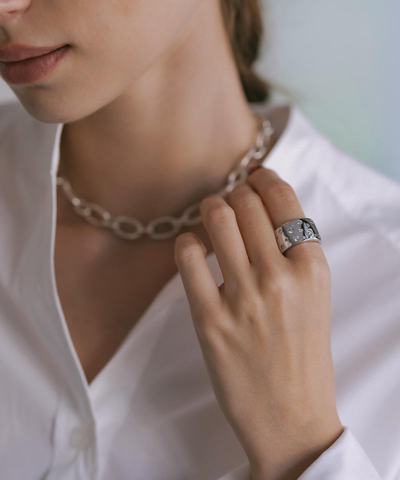 シルバー925 ワイド リング 大ぶり シンプル