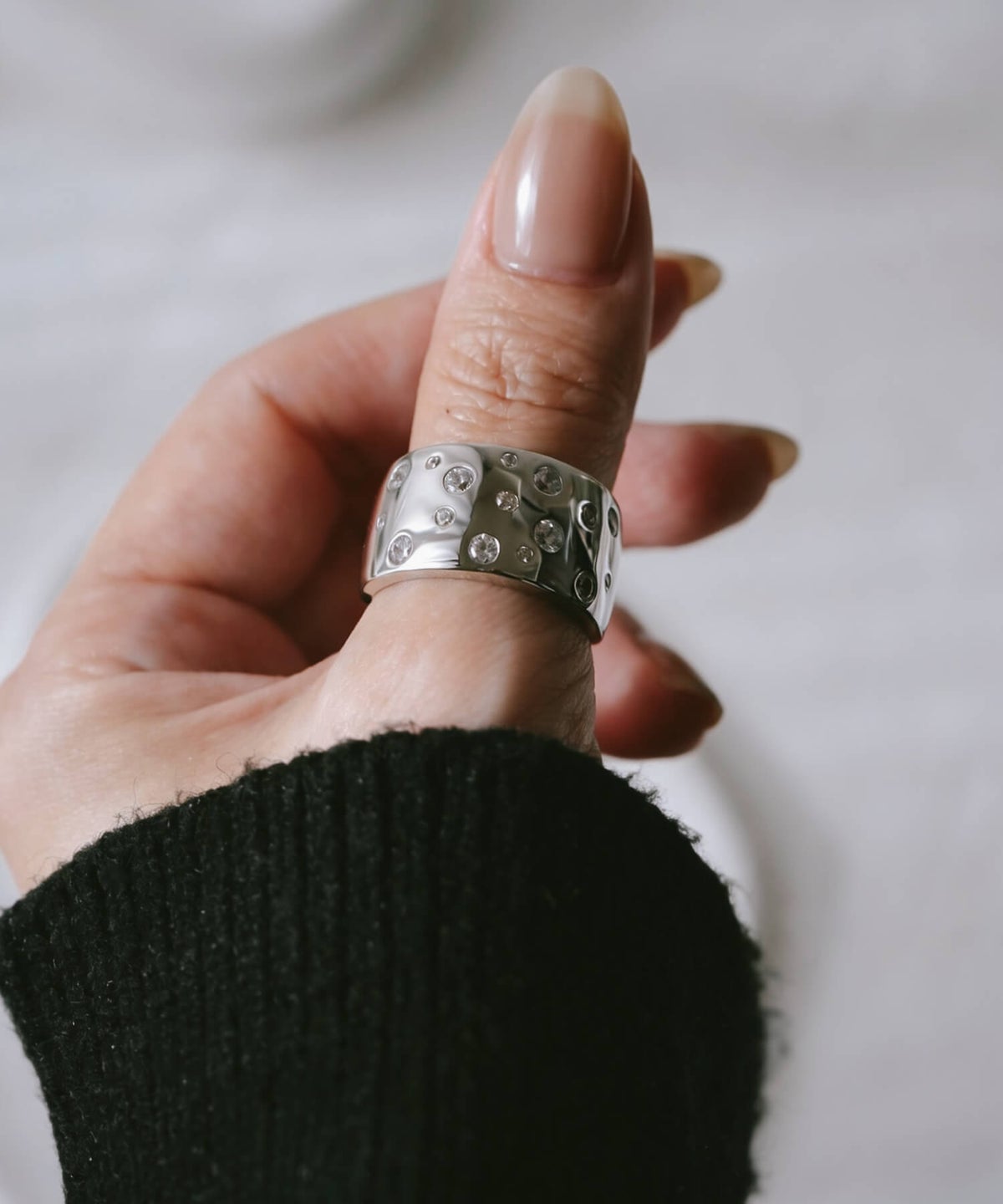 シルバー925 ワイド リング 大ぶり シンプル