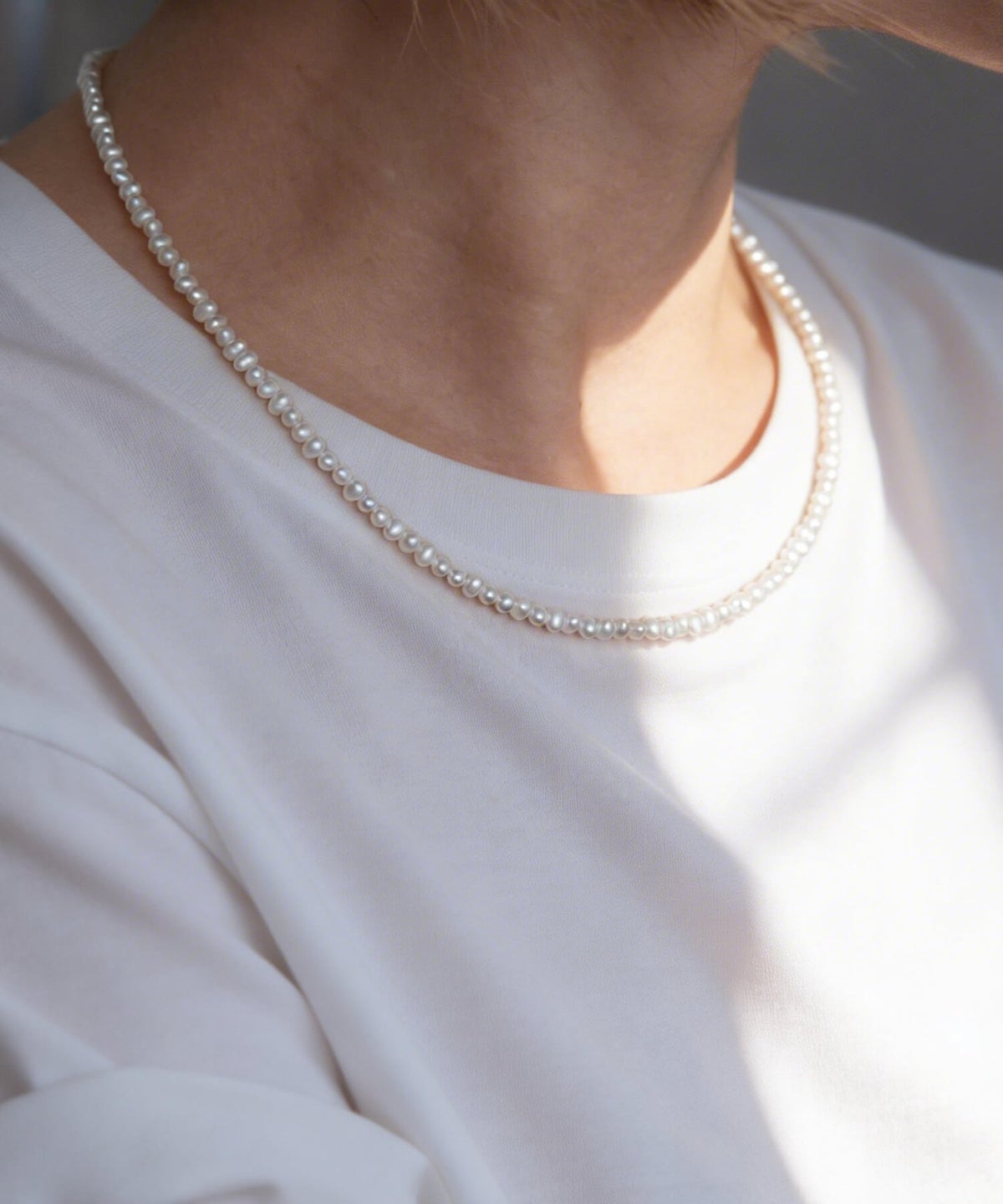 パールネックレス　レディース バロックパール 40cm