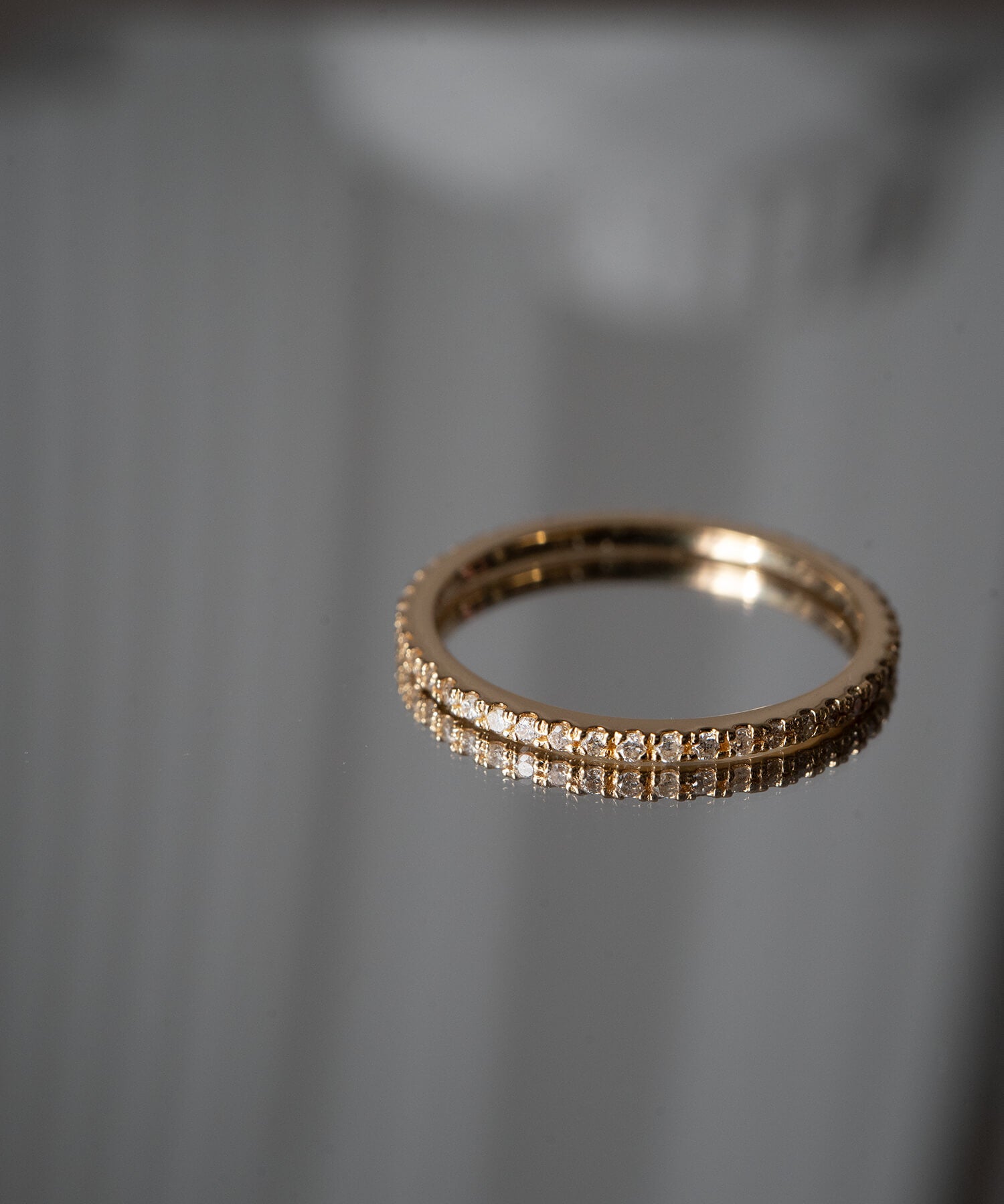 K18 ダイヤモンド エタニティリング 華奢 つけっぱなし 【ETELNIA RING