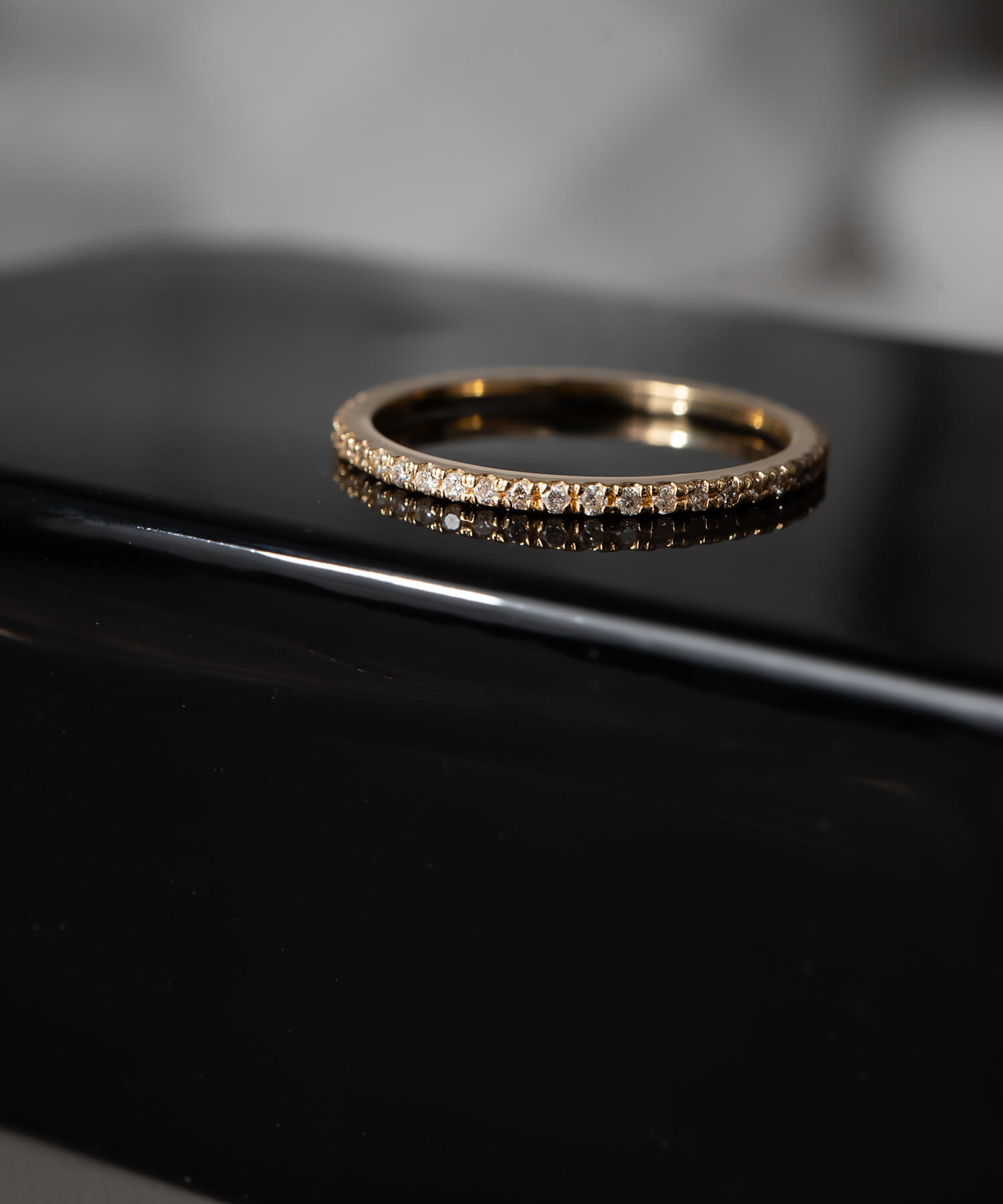 K18 ダイヤモンド エタニティリング 華奢 つけっぱなし 【ETELNIA RING