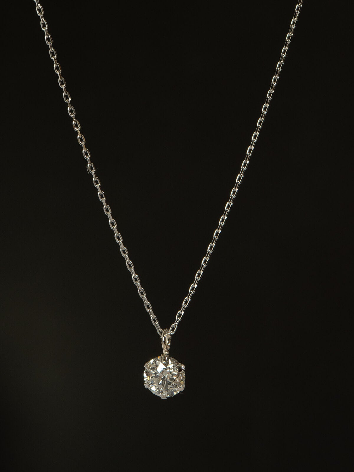 一粒ダイヤ ネックレス プラチナ Pt850 0.3ct 鑑定書付き