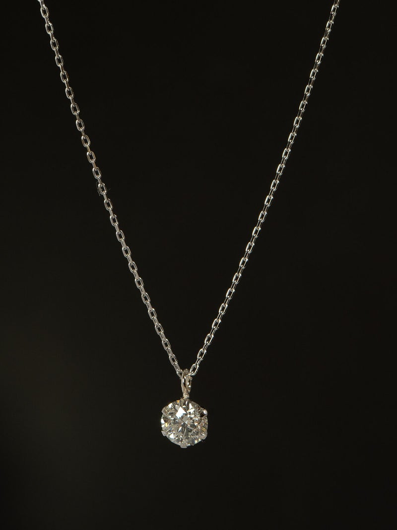 一粒ダイヤ ネックレス プラチナ Pt850 0.3ct 鑑定書付き