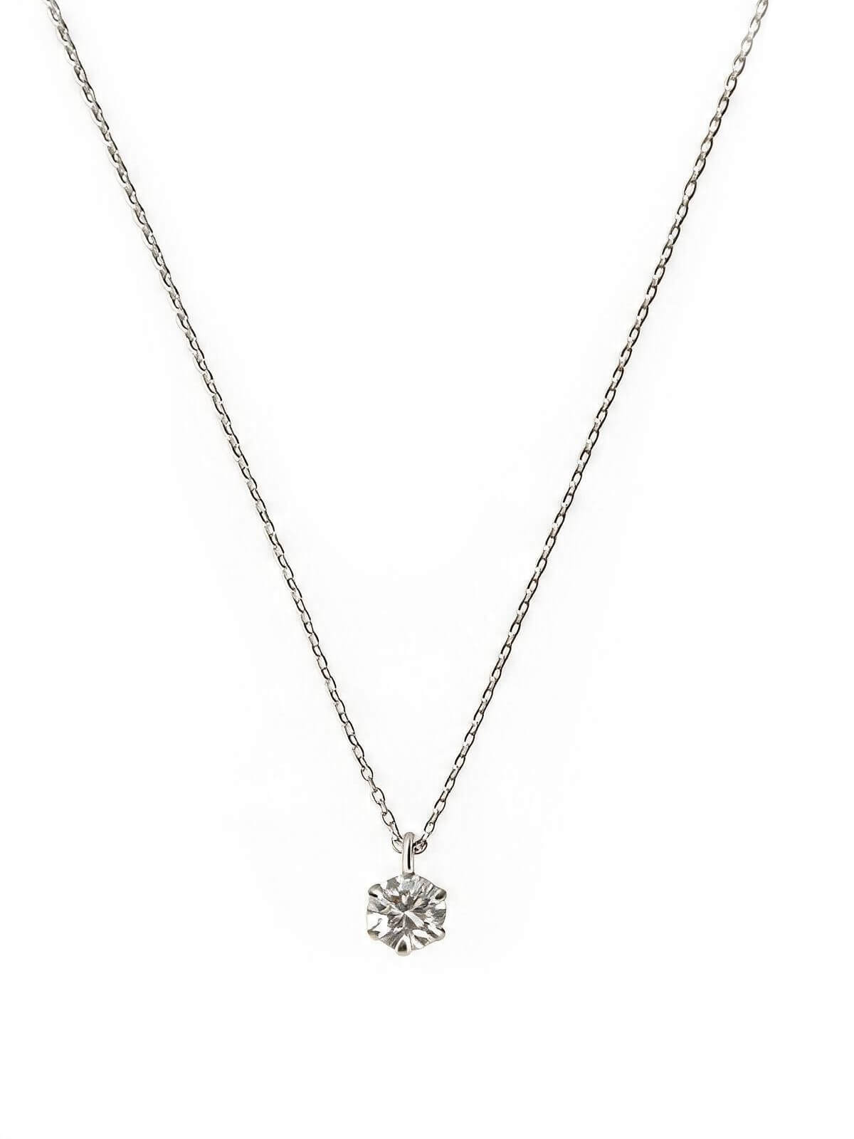 一粒ダイヤ ネックレス プラチナ Pt850 0.3ct 鑑定書付き