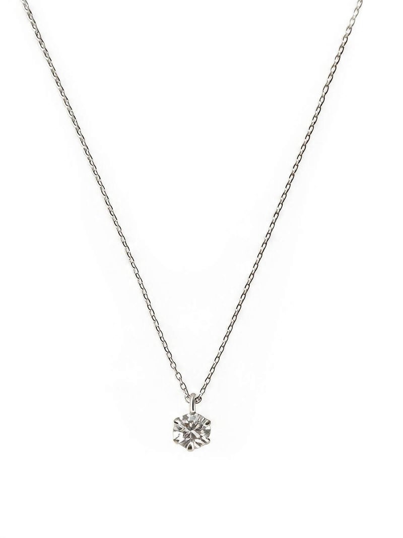 一粒ダイヤ ネックレス プラチナ Pt850 0.3ct 鑑定書付き