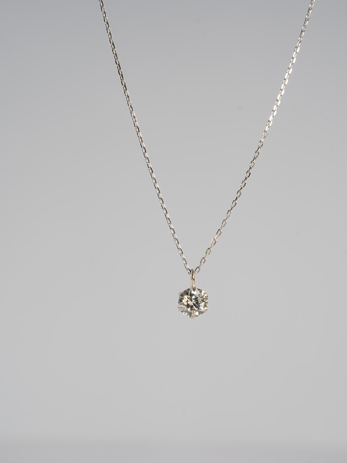 一粒ダイヤ ネックレス プラチナ Pt850 0.3ct 鑑定書付き