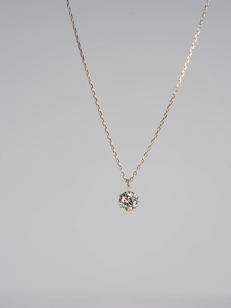 一粒ダイヤ ネックレス プラチナ Pt850 0.3ct 鑑定書付き
