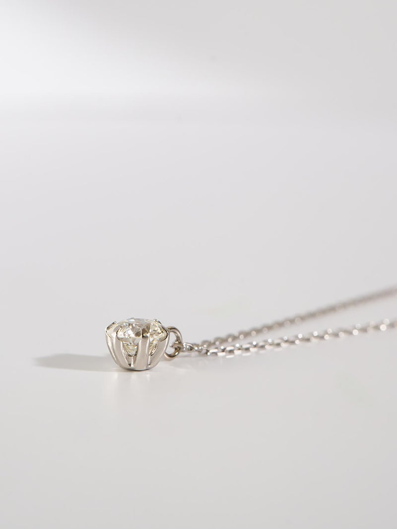 一粒ダイヤ ネックレス プラチナ Pt850 0.3ct 鑑定書付き