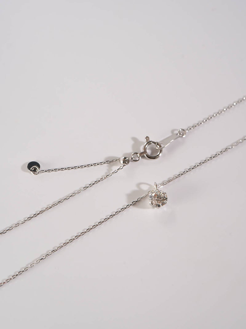 一粒ダイヤ ネックレス プラチナ Pt850 0.3ct 鑑定書付き